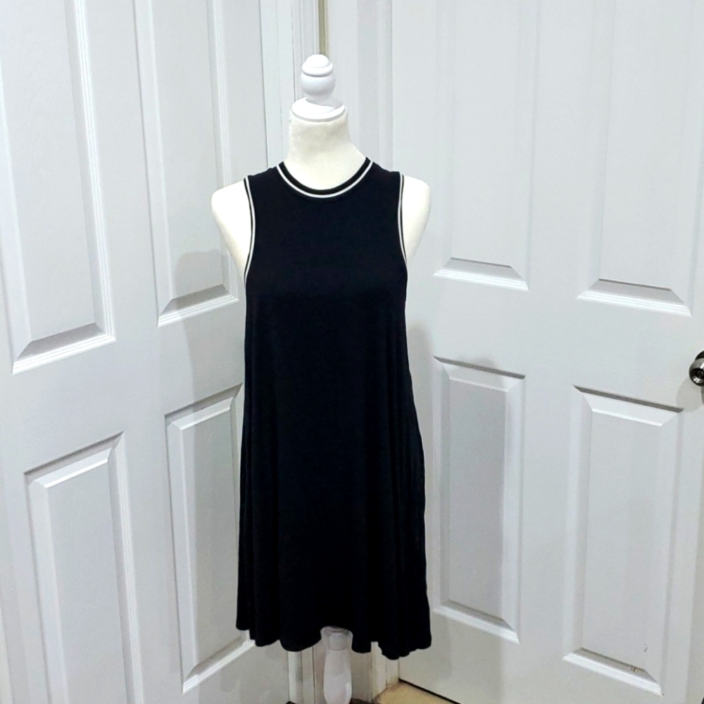 American Eagle Black Jersey Midi Dress